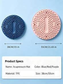 1-2pcs Round 15/21 Inch Acupressure Foot Massage Mat, Soft Silicone Foot Plate For Stimulation & Sensory Training, Unisex, Suitable For Home, Gym, Dorm - A - View 5
