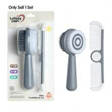 New Design 2pcs Baby Brush And Comb Set, Soft Bristle & Silicone Dual-Sided Brush With Wide & Fine Tooth Comb - Multicolor - View 13
