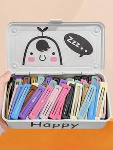 24/12pcs Basic Matte BB Hair Clips, Durable & Non-Damaging, Vintage Sweet Hair Accessories For Women And Girls, Suitable For Daily Wear, Dates, Vacations And School - Multicolor - View 14