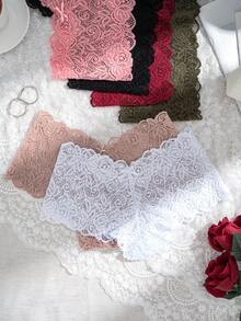 6pcs/Pack Plus Size Women's Sexy Lace Triangle Panties - Multicolor - View 7