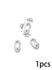 1 Pc 304 Stainless Steel 18K Gold Plated Oval Spring Trigger Clasps Carabiner Spring Clasps Connectors, Hand‑Making Accessories Necklaces Bracelets - Buckle - View 13