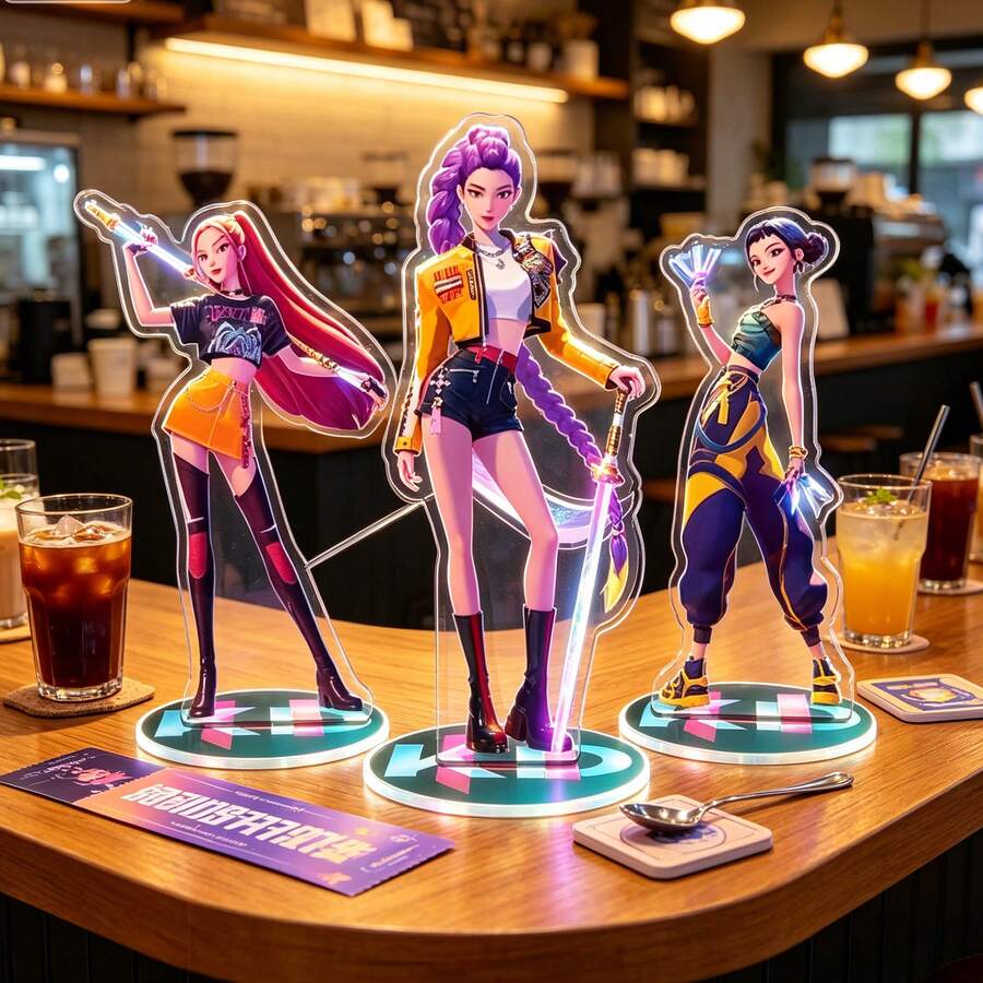 KPop Demon Hunters Anime Style Witch Girl Group Acrylic Standee, K-POP ...