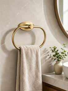 Bathroom Towel Rack, Bathroom Accessories, Adhesive Towel Rack, Wall-Mounted Bathroom Towel Rack, Bathroom Storage, Towel Hook, Bath Towel Rack, Bathroom Shelf, Bathroom Furniture, Toilet Shower Storage, Towel Rack, Bathroom Decor - Multicolor - View 3