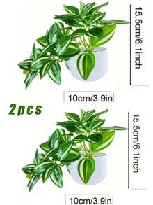 1 buah Tanaman Ivy Hijau Simulasi, Tanaman Hijau, Bunga Plastik, Bunga Palsu, Set Bunga Simulasi, Dekorasi Bonsai, Ruang Tamu, Rangkaian Bunga, Tanaman Pot - Hijau - View 26
