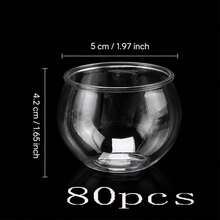 80/40/30/20/10/1pc Transparent Round Dessert Cups, Thickened Pudding Cups For Home Use, Jelly Mousse Cups, Suitable For Dessert Portioning, Party, Banquet, Afternoon Tea, Snack, Yogurt, Ice Cream Containers, Gathering, Market Stall, Baking Small Containers - Clear - View 13