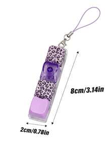 ODAPTO 1pc Leopard Print Keyboard Fidget Toy, 4-Key Stress Relief Toy Keyboard Keychain, Clickable Keyboard Button Toy For Stress Relief And Time Killing, Mini Mechanical Switch Toy, ASMR Crisp Clicking, Birthday Party Favor - Multicolor - View 11