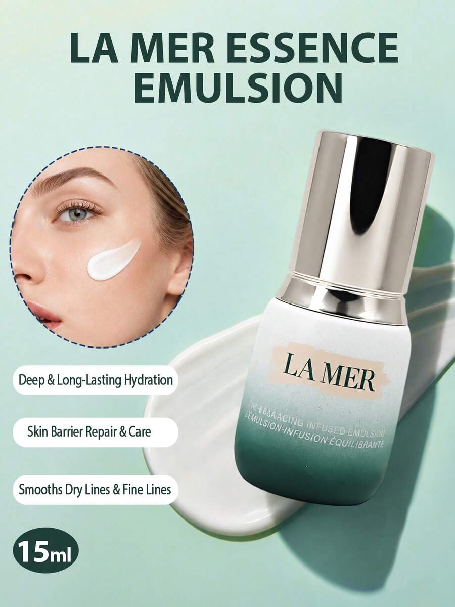 La Mer 15ml Nourishing Face Moisturizer, Helps Smooth Fine Lines, Long-Lasting Hydration, Essential Daily Skincare For Dry Skin In Hot And Dry Environments - Essence Milk 15ml - View 1