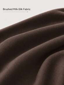 Women's Elegant Deep V-Neck Short Top, 3/4 Bell Sleeves, Fitted Ruched Waist, Basic T-Shirt Suitable For Casual Daily Wear - Coffee Brown - View 10