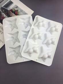 6格趣味星星屁屁矽膠模具，精緻設計，柔軟易脫模，可愛星星DIY手工蠟燭、手工皂製作工具，適合生日派對與節日 - 多款式 - 查看 8