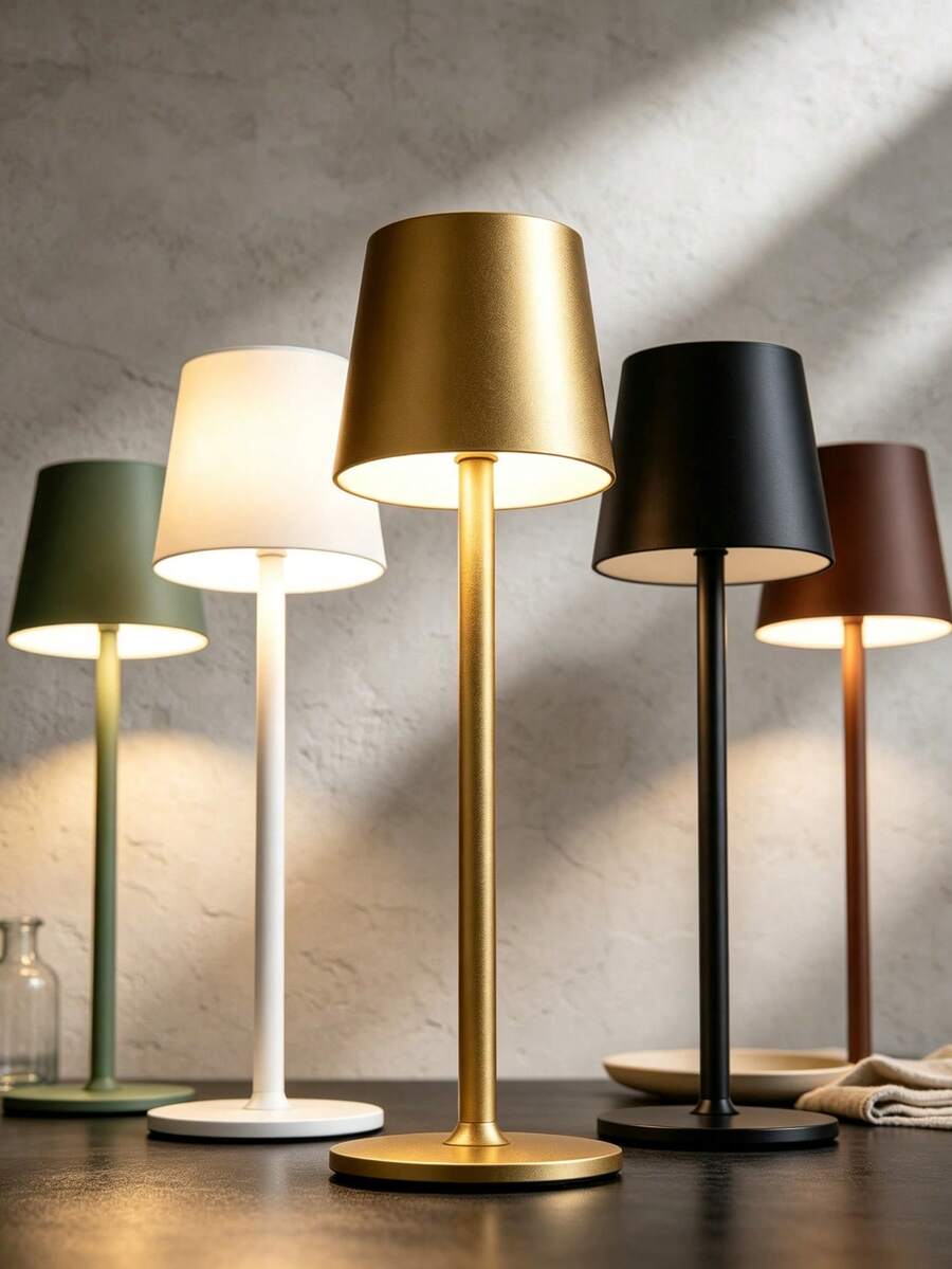 Modern Rechargeable LED Desk Lamp - Detachable Touch Night Light, Portable Wave Design, 1200mAh Rechargeable Battery - Dimmable, Touch Night Light, Suitable For Bedroom And Dining Atmosphere, Bedside Lamp, Couple Dinner - Bedroom, Dining Room