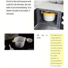 SOKANY Rice cooker microwave portabel, dapat digunakan untuk makanan panas dan dingin, tertutup rapat, anti bocor dan tidak tumpah, desain kompartemen, kotak makan siang kapasitas besar tanpa tusuk sate, cocok untuk sayuran, ikan, sup, mie, pelajar dan pekerja kantoran yang membawa nasi. - MultiWarna - View 7