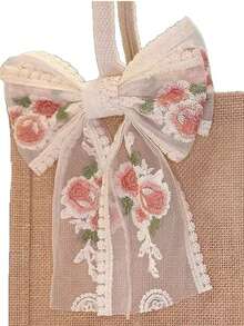 Flower Lace Embroidery Bow Curtain Tie Light Luxury Elegant Home Decoration Window Decoration And Accessories Strap, Storage Rope Tie Strap Strap - Multicolor - View 7
