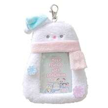 1pc Cute Fluffy Winter Animal Photocard Holder Keychain, Kawaii Plush Idol Card Protector Sleeve Bag Charm Gift For School Student - Multicolor - View 13