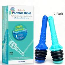 2 buah Pencuci Genggam Portabel dengan Kotak, Cocok untuk Berbagai Botol, Kepala Pembilas Mini Unisex, Nosel Semprot Pembersih Kebersihan Pribadi, Alat Pembersih Perjalanan, Kepala Semprot Pengganti Pencuci Air Portabel Luar Ruangan, Nosel Aliran Air Lembut Multi-Sudut, Desain Anti-Selip Bertekstur Anti Bocor, Ringan dan Nyaman untuk Berkemah, Perjalanan Bisnis, dan Wisata - Paket berisi dua buah warna Biru & Hijau - View 9