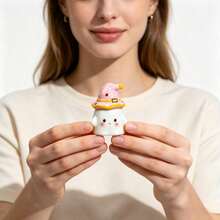 1pc Cute Ghost Ceramic Nail Brush Cup Mini Nail Brush Cleaning Container Pen Holder Practical Nail Tool, Suitable For Home And Nail Salon - Multicolor - View 7