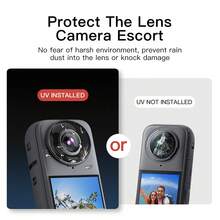 MECORIGHT UV Lens Filter Protector For Insta360 X2 X3 X4 X5 X6 360° Panoramic Sports Camera, Anti‑Scratch Anti‑Dust Lens Guard For Outdoor Vlog Shooting Camera Accessory - View 3