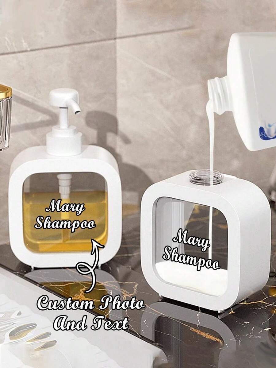Customizable Plastic Soap Dispenser, Suitable For Bathroom, Customizable Text, Multiple Colors And Capacities, Vertical Soap Dispenser, Easy To Install And Refill, Plastic Container, Suitable For Home Or Commercial Use - Multicolor - View 1