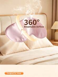 1pc Soft Satin Blackout Sleep Mask, Zero Pressure Full Coverage Breathable Eye Mask, Elastic Strap Design, Portable Light-Blocking Mask, Multiple Macaron Colors Available, Travel Nap, Student Dorm, Airplane Sleep Accessory/Gift - Multicolor - View 9