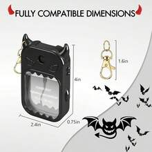 Silicone Case For  Hand Sanitizer, With Keychain - Black - View 2