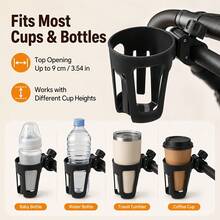 Universal Baby Stroller Cup Holder, Suitable For Bicycle, Stroller Storage, 360° Rotating Baby Stroller Cup Holder - Multicolor - View 1