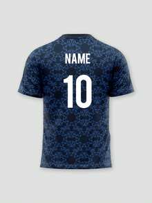 Kaos Kustom untuk Jersey Tandang New York City FC Musim 2026-27, dengan LOGO, Nomor, Nama Tim, dan Nama Pemain yang Dipersonalisasi. - Biru - View 4