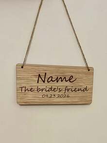 Small Personalized Wooden Sign, Customized Wooden Sign, Customized Wooden Hanging Sign, Door Hanging Sign, Personalized Room Sign - Multicolor - View 12