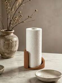 Curved Wavy Vertical Paper Towel Holder, No Assembly Desktop Roll Paper Storage Rack, Kitchen Countertop Dining Table Coffee Bar Decorative Paper Towel Holder, Home Decor - Multicolor - View 8