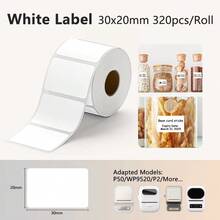 Marklife 2 Inch Thermal Self‑Adhesive Labels, White Square & Round Waterproof Oil‑Resistant Label Stickers, Replacement Paper For P2 P50 M110 M220 M200 Portable Thermal Label Printer - View 16