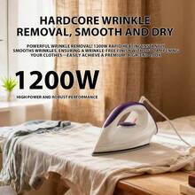 SOKANY 119 Household Electric Iron, 1200W High Power Strong Wrinkle Removal, Ceramic Non-Stick Soleplate, 5-Level Temperature Adjustment, Precise Ironing, Suitable For Home/Clothing Store And More - White - View 3
