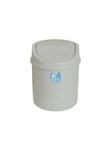 Cute Desktop Trash Can With Bow Decor,Mini Table Waste Bin,Portable Countertop Garbage Bucket,Flip Cover With Lid,For Bedroom,Dorm,Office,Makeup Desk,Countertop,Home Essentials,Unique Birthday Gift,Back-To-School Gift,Holidays Gift,Parties Gift - B - View 13