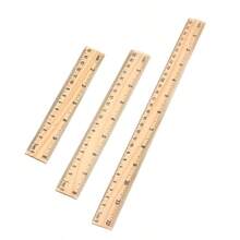 Set 3 buah Penggaris Kayu 15/20/30cm Satu Sisi Skala Ganda Perlengkapan Belajar Siswa Alat Tulis Kantor Perlengkapan Kembali ke Sekolah - A - View 2