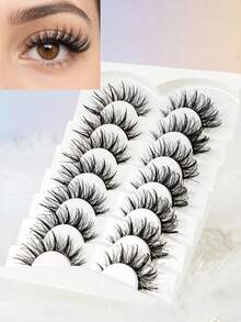 Pointed Tail Full Lash Faux Eyelashes, Flexible Soft Stem, Suitable For Multiple Occasions - View 7