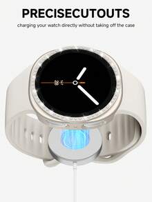 手錶錶帶 + 手錶錶殼套組，相容於 Galaxy Watch9/8 40mm 和 44mm。柔軟舒適休閒運動矽膠錶帶，抗震耐刮亮面水鑽錶殼。易於佩戴，觸控靈敏，適合女性智慧手錶錶帶與錶殼。 - 星光錶帶配鑲鑽錶殼 - 查看 4