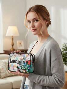 Unisex Transparent Travel Toiletry Bag - Lightweight PVC Material, With Zipper, Can Store Cosmetics And Medicines, Suitable For Carrying In Luggage, Can Be Used For Airport, Gym Or Daily Use, Transparent Storage Bag, Minimalist Practical Design, Secure Zipper Closure - Multicolor - View 5