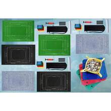 1 Set Rollable Felt Puzzle Storage Mat, Can Hold Up To 1500 Pieces, Size 46" X 26", Portable Puzzle Storage Pad With Air Tube And Drawstring Bag, Non-Slip Felt Puzzle Board, Suitable For Adults, Christmas/Halloween/Holiday Gift, Black & Green. (Accessories - Random Style/Color) (Handmade Measurement May Vary Slightly) - Multicolor - View 10