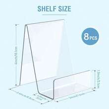 4/8pcs Acrylic Bookshelf - Crystal Clear, Fashionable Modern Display Stand, Suitable For Books, Magazines, Menus, Photo Albums - Perfect For Home, Office Or Commercial Use - Multicolor - View 8