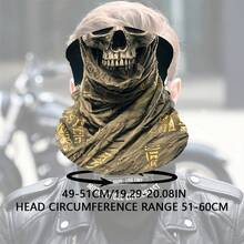 Fashionable Skull Print Sports Face Mask, Breathable Cycling Mask, Multi-Functional Face Mask. Unisex Knitted Neck Gaiter, Perfect For Cycling, Running, Tennis, Fishing And Other Outdoor Activities - Multicolor - View 5
