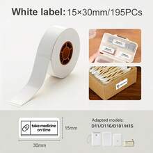 Niimbot 1 Roll Thermal Label Waterproof Sticker Self-Adhesive White Paper D110/D11/H1s Mini Thermal Printer Label Barcode Printing - View 8