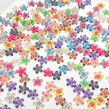 30pcs Random Gradient Holographic Gold Foil 5-Petal Flower Nail Art Charms, Resin 3D Glitter Clear Flower Rhinestones, Small Decorative Accessories For Nails, Phone, Hair Clips, Earrings - Multicolor - View 9