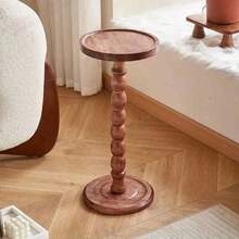 1pc Modern Minimalist Round Wooden Side Table Coffee Table, Small Wooden Corner Table, Multi-Functional Base, Suitable For Living Room Sofa, Bedroom, Plant Stand, Home Decor Furniture, Suitable For Living Room, Bedroom, Bedside - Multicolor - View 3