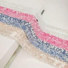 1 Roll Multi-Purpose Shiny Rhinestone Adhesive Ribbon, Easy To Cut And Stick Sequin Ribbon, Suitable For Christmas, Valentine's Day, Birthday, Gift Wrapping And Crafts, Multiple Colors Available - Multicolor - View 6