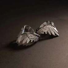 CIREY 1pc Creative Angel Wings Index Finger Ring, Personalized Open Adjustable Ring, Unisex Brushed Feather Wing Design - Wings Ring - View 2