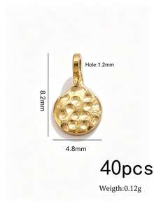 20/40pcs Hammered Stainless Steel Charms For Jewelry Making, Textured Pendants For DIY Necklace Earring Making Supplies - Pendants - View 15