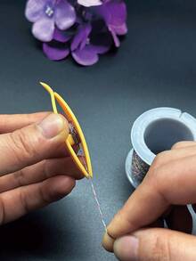 Small Plastic Eyelet Shuttles, Paired With Crochet Hooks,Portable Lace Weaving Tool. For Handmade Embroidery And Weaving Enthusiasts - Multicolor - View 9