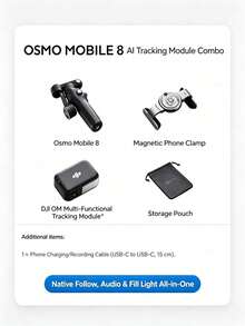dji Osmo Mobile 8 Smartphone Gimbal OM8 360° Tracking Stabilizer Portable Selfie Stick For Live Streaming And Vlogging - View 9