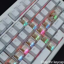 مجموعة أغطية مفاتيح PC شفافة بتصميم سيف حرفي، بروفايل Cherry لمفاتيح MX الميكانيكية، لوحة المفاتيح غير مشمولة - مشاهدة 7