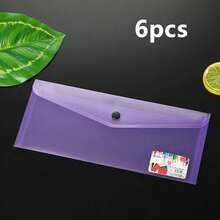 6pcs A6 Transparent PP Plastic File Envelopes Folders With Black Clips, Durable Multi-Color Document Storage Bags, Transparent Design File Organizer, Desktop Paper Storage Rack, Suitable For Home, School And Office, Practical Daily Stationery Supplies - Multicolor - View 15