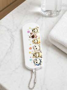 Cute Cat-Printed Folding Makeup Mirror, Mini Foldable Handheld Mirror, Portable Makeup Mirror For On-The-Go Use, Everyday Pocket Mirror, Perfect For Girls And Students, Ideal For Travel, Camping, The Office, Home, And Outdoor Use - Multicolor - View 6