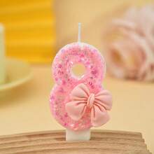 FIFA Bowknot Decor Atmospheric Candles, Birthday Party Celebration Decoration, Exquisite Design Atmosphere Accent, Also Suitable For Anniversary Theme Arrangement, Birthday Ceremony Decor, Gift Party Atmosphere Decoration Props - Multicolor - View 9