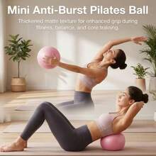 Set Bola Pilates dan Pita Resistensi 8 Angka, Bola Kebugaran Kecil dengan Pita Resistensi Gaya Cincin, Cocok untuk Yoga, Latihan Otot Inti, dan Latihan Kebugaran di Rumah - A - View 6